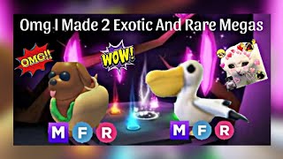 My Journey Of Making The 2 RAREST EXOTIC MEGAS IN ADOPT ME!!!👀😱💜 #adoptme #adoptmeroblox