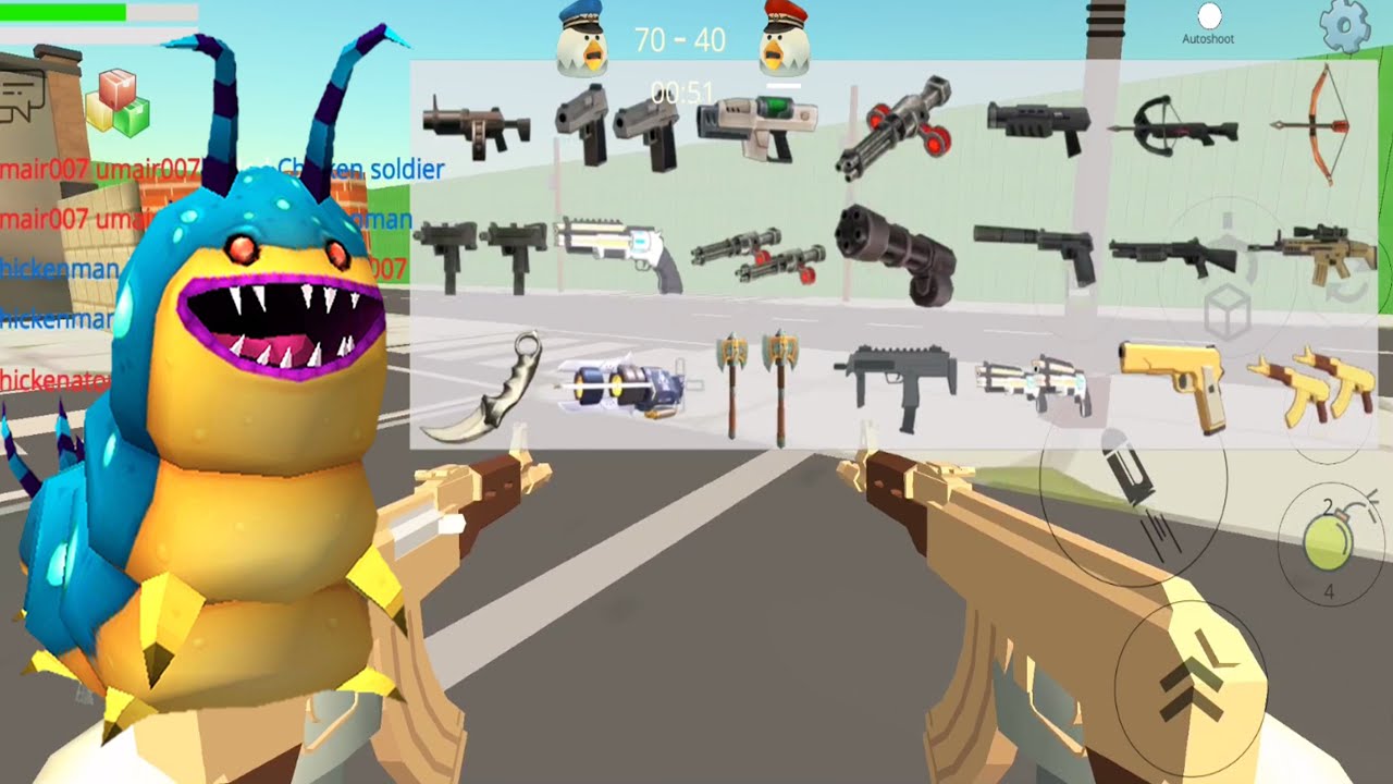 Игру чикен ган роблокс. Чикен Ган. Чикен Ган монстры. Chicken Gun игра. Монстры из Chicken Gun.