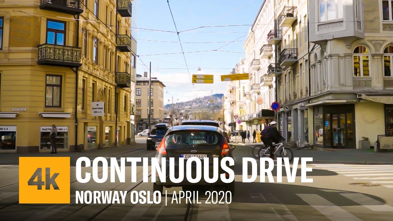 DRIVING IN OSLO | April 2020 | Majorstuen to Tryvann - YouTube