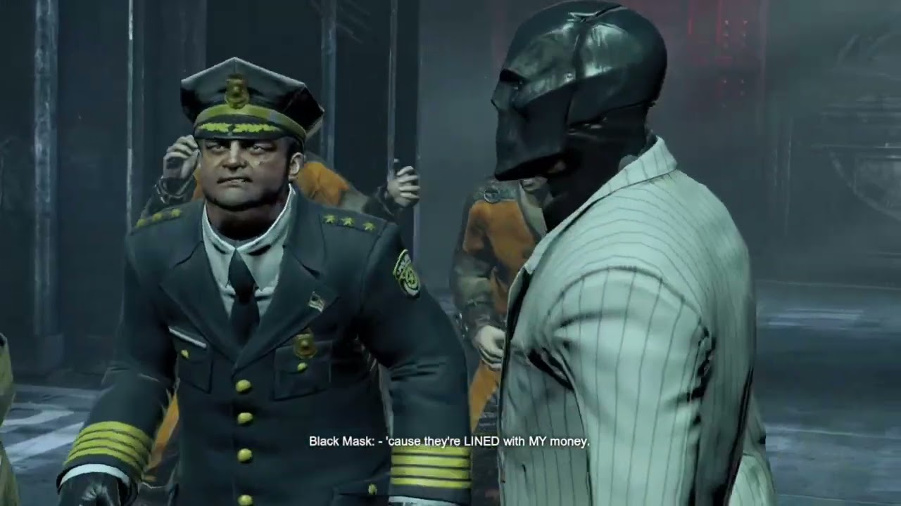 Batman Arkam Origins (PART 1) Commissioner loeb gets gassed by some black dude I think