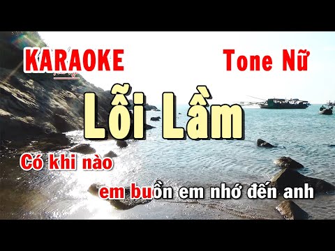 Lỗi Lầm Karaoke Tone Nữ | Karaoke Hiền Phương