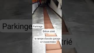 revêtement en rampe d'accès garage  béton strié et dallage du  rampe d'accès garage