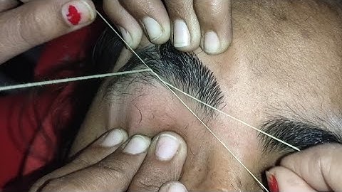 Thick to thin eyebrows threading tutorial, Perfect shape of eyebrows threading