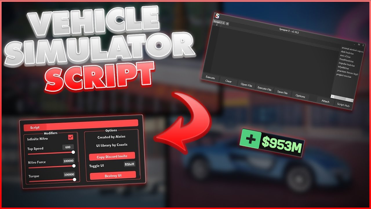 DRIVING SIMULATOR ROBLOX HACK / SCRIPT, UNLIMITED MONEY, CAR MOD, MAX  CAR SPEED