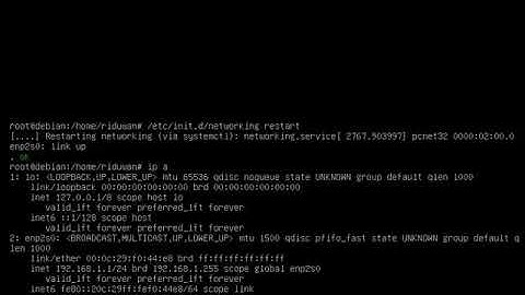 Konfigurasi IP Address Debian 10