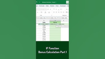 Excel IF Function - Nested IF - Bonus Calculation Part 1  #excel #msexcel  #office365