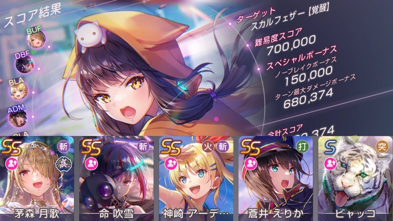 【ヘブバン】第88回スコアアタック　スコア249万 ルールB