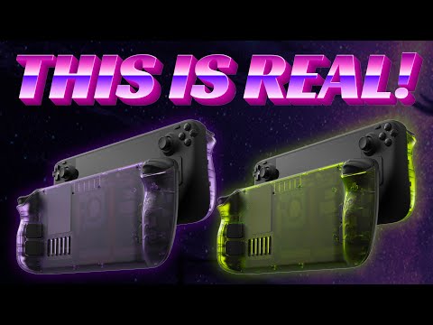 Steam Deck is getting Atomic Purple and Neon Green Transparent Steam Deck Back Shell Plates!