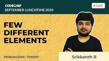 Few Different Elements (FEWDIFF) | September Lunchtime 2020 | Srikkanth R