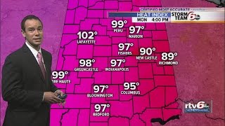 Hot and humid start to the week