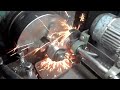 You can do that by lathe  a perfect metal cylinder by a conventional lathe  hard steel