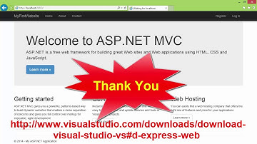 ASP NET MVC How to create your first ASP NET MVC website using Visual Studio