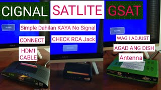 NO SIGNAL #CIGNAL #SATLITE #GSATDIGITAL TV BOX'S COMMON ISSUE TV  DISPLAY NO SIGNAL CHECK CABLE