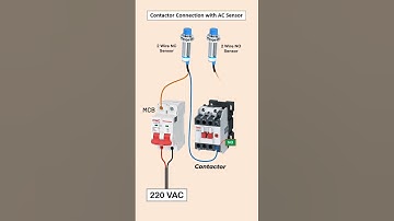contactor connection with AC sensor #shorts