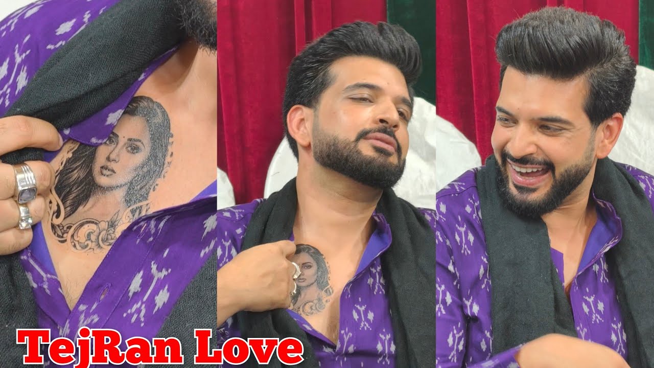 Karan Kundrra Flaunting Her Love Tejasswi Prakash Tattoo on His Chest | Tejran | Tejran Fam | love 