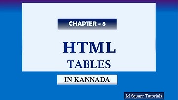 Tables in HTML | table tags and it