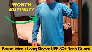 Pausel Men's Long Sleeve Sun Protection Swim Shirts UPF 50+ Rash Guard Quick Dry | Worth Buying?