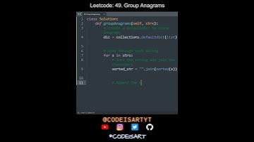 Leetcode 49. Group Anagrams in Python | Python Leetcode | Python Coding Tutorial | Python Code ASMR