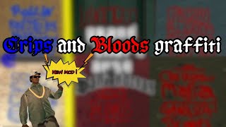 Crips and bloods graffiti mod gta san andreas