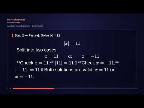 Absolute Value Equations | Basic Cases