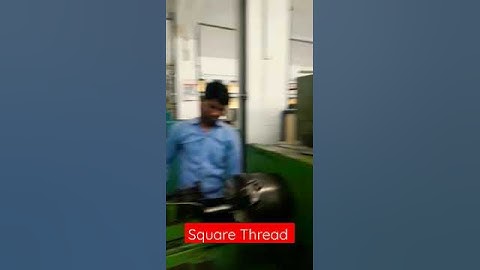 Square Thread cutting on NH22 Lathe machnie #shorts