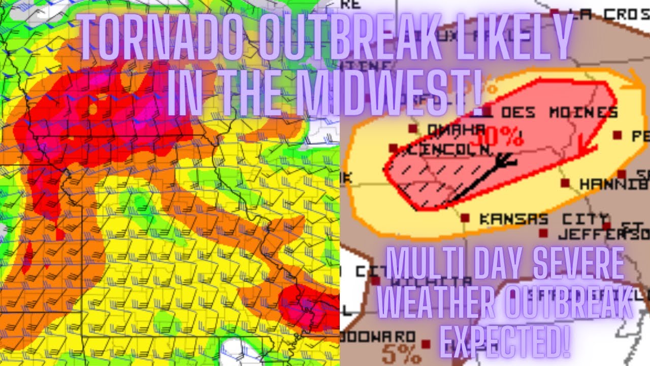 Tornado Outbreak Likely In The Midwest! Multi-Day Severe Weather ...
