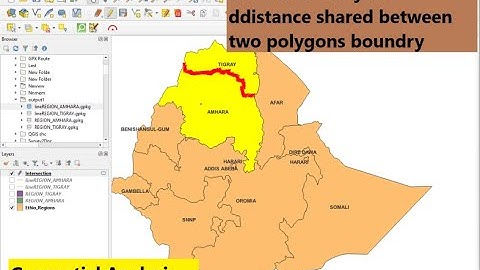 How to identify the distance shared between two polygons boundry