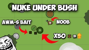 Trolling With AWM-S With 50 Mines Under Bush | #shorts | Surviv.io Trolling