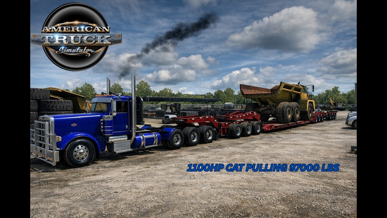 American Truck Simulator 1100 HP CAT pulling 97000 LBS( HEAVY HAUL)
