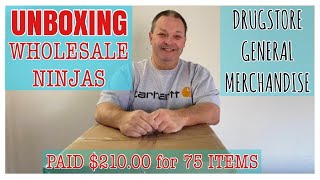 Wholesale Ninjas Unboxing Drugstore General Merchandise | Toys Mystery Box | Spent $210 for 75 Items