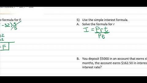 Alg 1.5 Rewriting Equations and Formulas