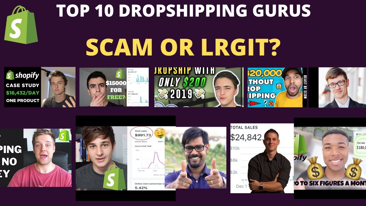 Guru Scam Top 10 Dropshipping Gurus | Shopify dropshipping Gurus | Scam or Legit ...