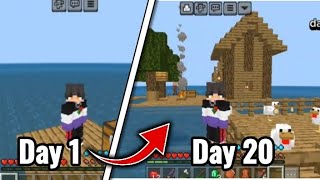 Minecraft Sinh tồn trên bè gỗ phần 1: tóm tắt 20 ngày.!
