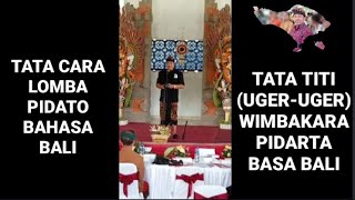 Tata Titi Wimbakara Pidarta Basa Bali
