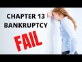 Why Chapter 13 Bankruptcy Cases Fail