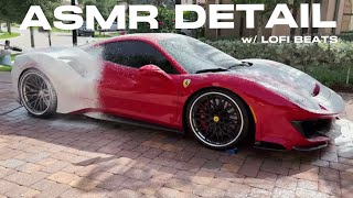 SUPERCAR ASMR 4K Auto Detailing with LO-FI Beats - Ferrari 488 Pista