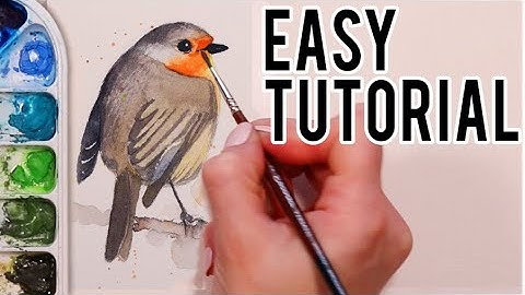 Watercolor Birds - How to Paint a Robin Real Time Tutorial