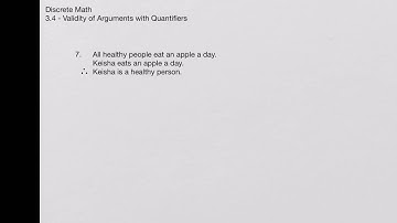 Discrete Math - Validity of Arguments with Quantifiers I