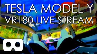 VR180 Live Stream - Tesla Model Y Autumn Drive in 4K VR