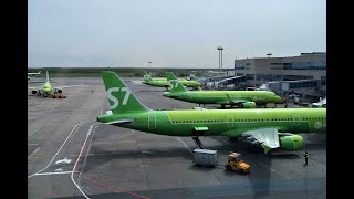 Взлет из Домодедово А321nx S7 Airlines