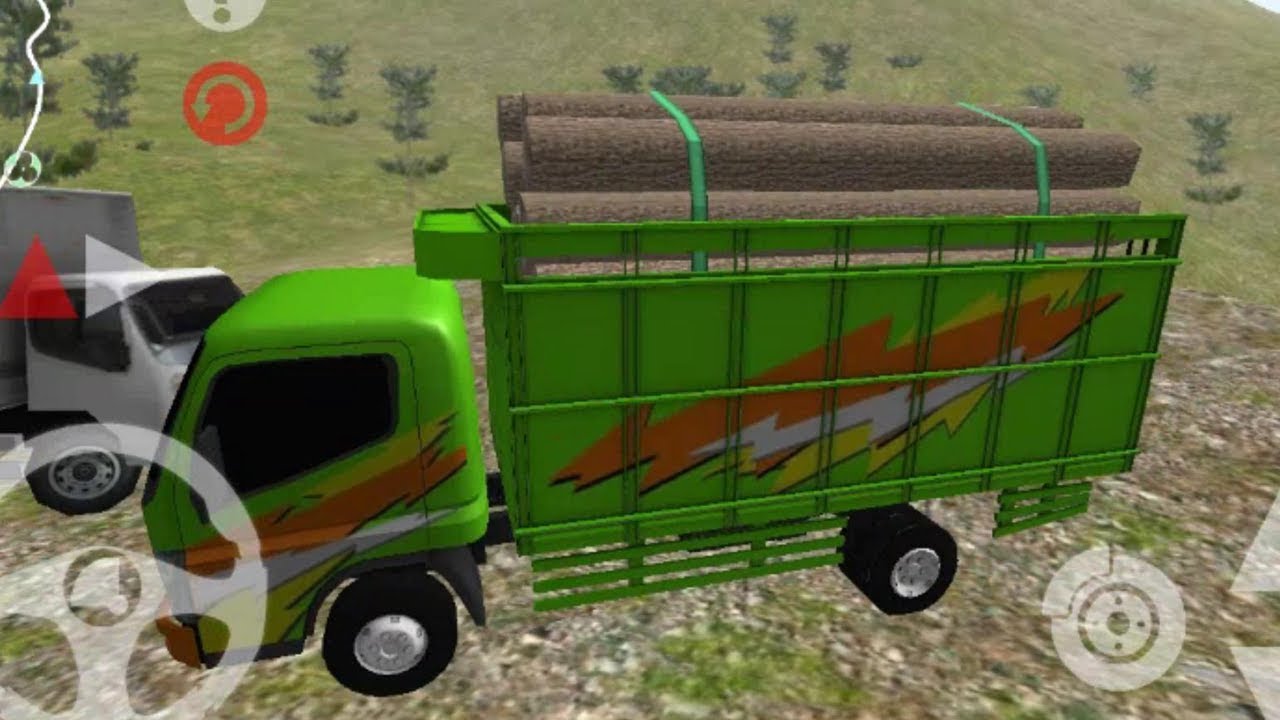 Mobil truk  membawa kayu  balok panjang Gameplay YouTube