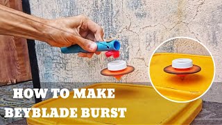 How to make Beyblade with launcher using plastic bottles