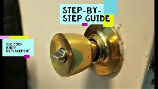 How to change a door Knob without visible screws?