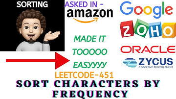 Sort Characters By Frequency | Sorting | Lambda | Leetcode 451