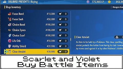 Pokemon Scarlet and Violet - Where to BUY Battle Items for Competetive Pokemon / Evolution Items