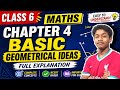 Class 6 Maths Chapter 4 | Basic Geometrical Ideas Full Explanation (Easy Hindi + English)