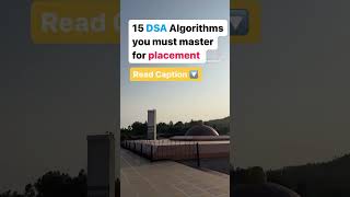 Top 15 DSA Algorithms You Must Master for Placements! #dsa #interviewpreparation