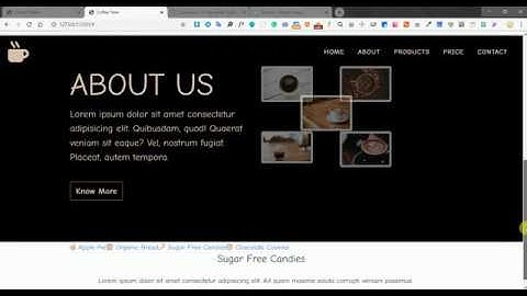 Bootstrap Website | Web design | Coffee Shop Website | Website Design | Design a Website Part-2