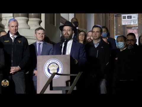 NJ leaders gather at Jersey City Menorah lighting where victims of anti-Semitic shooting remembered