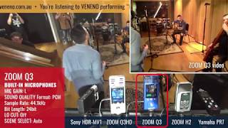 Sony Hdr-Mv1 Zoom Q3Hd Q3 H2 Yamaha Pocketrack Pr7 Portable Audio Video Recorders Comparison Test